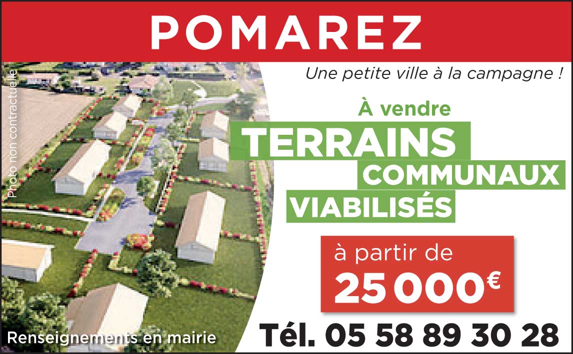 Terrains communaux à vendre à Pomarez